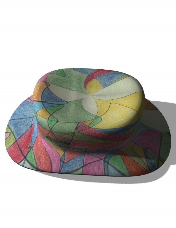 ABSTRACT DOODLE HAT 1 by Rainer Anderson